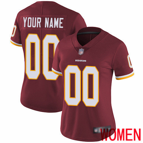 Limited Burgundy Red Women Home Jersey NFL Customized Football Washington Redskins Vapor Untouchable